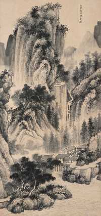 无款 仿巨然山水 立轴